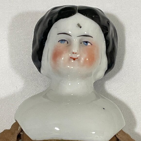 HERTWIG GERMAN ANTIQUE CHINA DOLL c.1880, Genuine - Picture 7 of 16